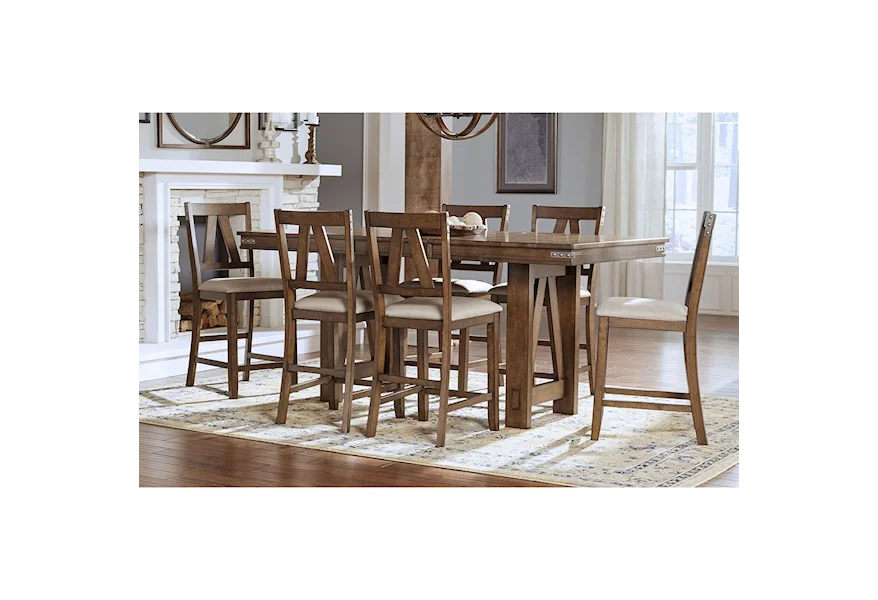 Eastwood Dining Counter Height Table And 6 Side Chairs by AAmerica at Esprit Decor Home Furnishings